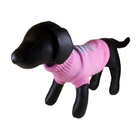 PETCESSORY Petcessory DS1436-BS Pink Argyle Turtleneck Dog Sweater - Small DS1436-BS